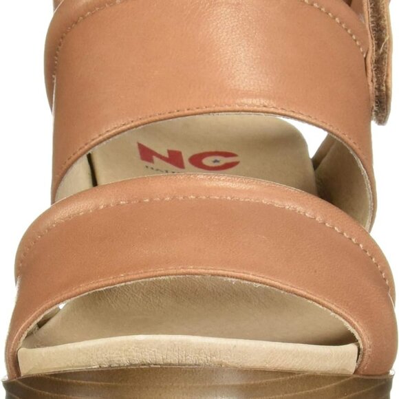 NATIONAL COMFORT Alisa Leather Wedge Comfort Sandals - Picture 1 of 7